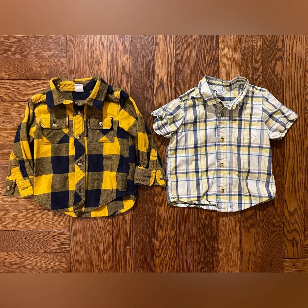Button Down Collared Shirt Bundle Size 18-24 Months GAP Old Navy Gymboree